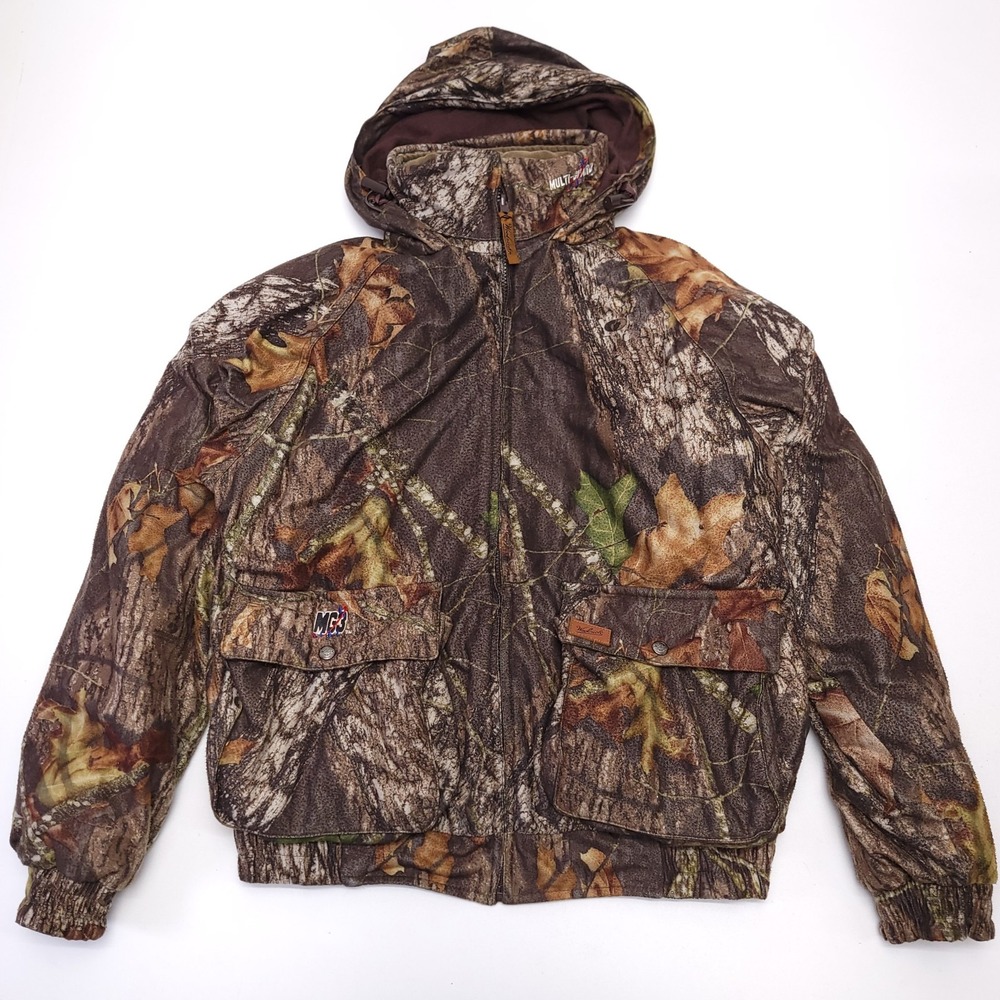 WOOLRICH MG3 Men's Medium Reversible Camo Hunting Jacket w/hood GUIDE COLLECTION